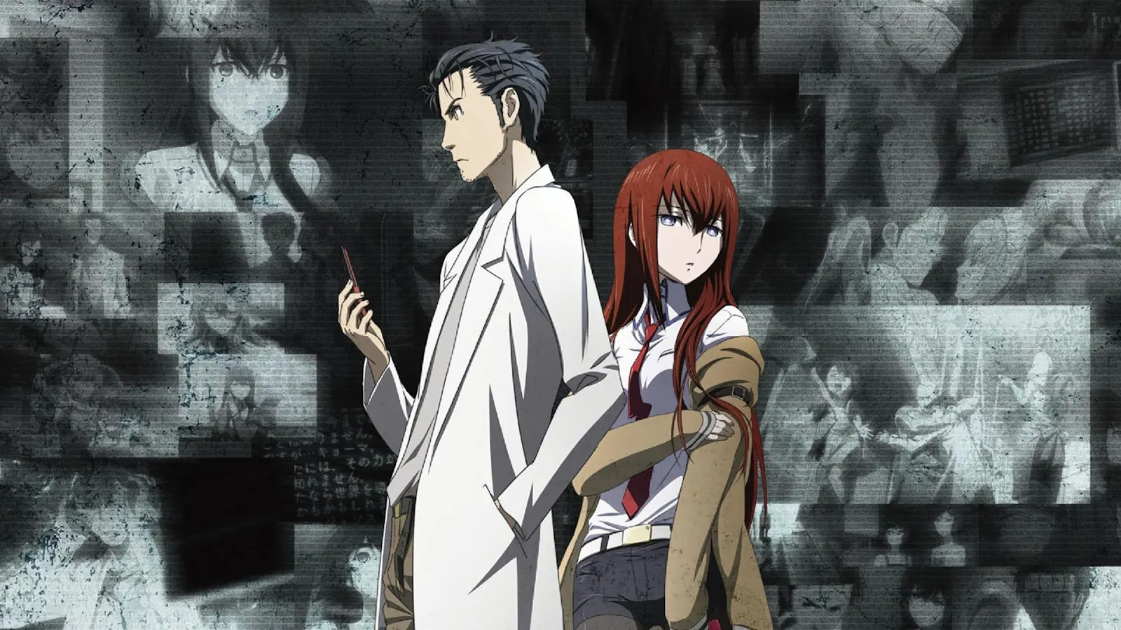 Left: Rintaro Okabe, self-titled mad scientist. Right: Makise Kurisu: actual scientist. Together: best anime couple. Fight me.