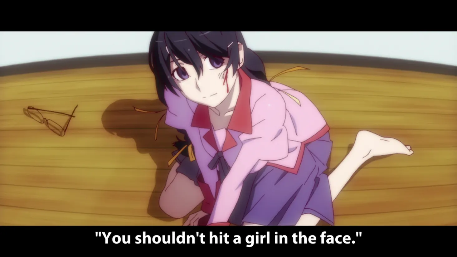 Not that many anime deal with domestic abuse straight up like Nekomonogatari does.