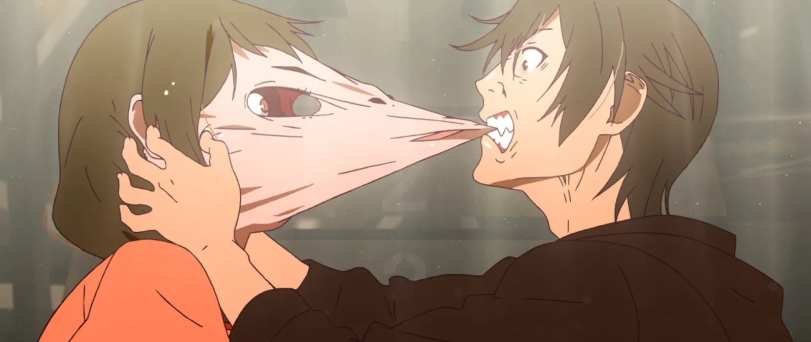 The next evolution of Hanekawa and Araragi’s relationship. That’s not normally what people think of when they talk about teens eating each other’s faces off though.