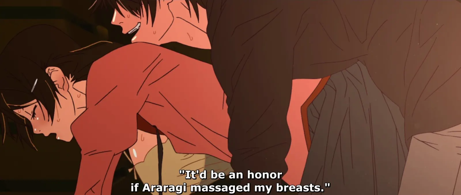 No, Araragi, it is not acceptable to pressure girls into saying such things.