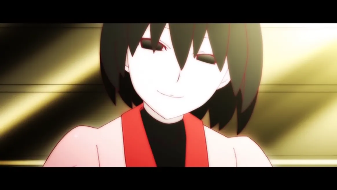 Dead-eyed Ougi looks like someone cosplaying in an ill-fitting schoolgirl’s uniform. What’s her deal?