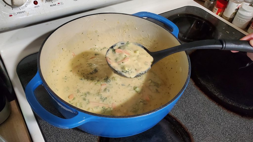 My wife's broccoli cheddar soup
