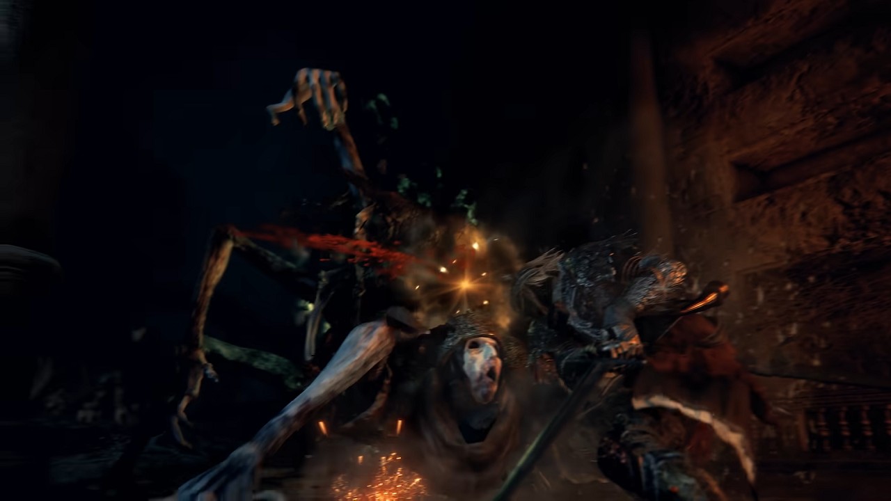 Screenshot from the gameplay reveal trailer for Elden Ring
