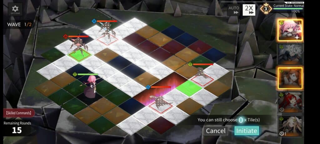 Screenshot showing gameplay of Alchemy Stars.