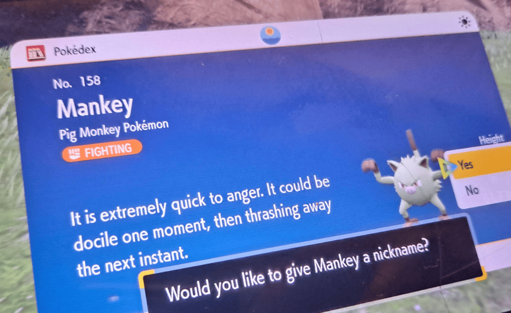 Image of Shiny Mankey in Pokémon Violet