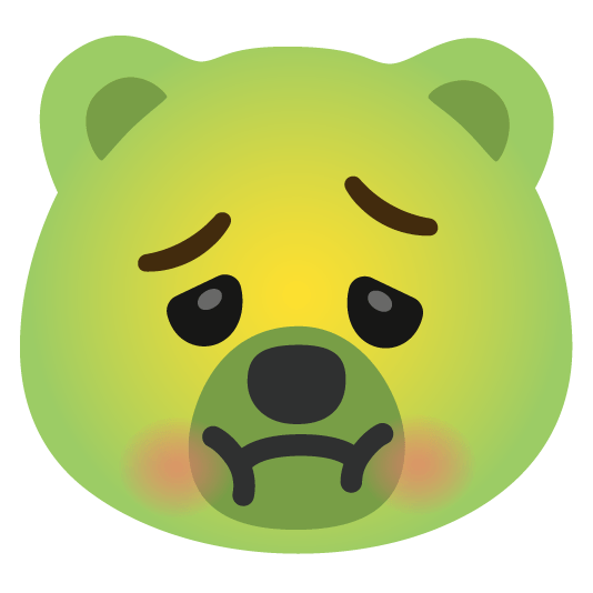 Sick bear emoji 