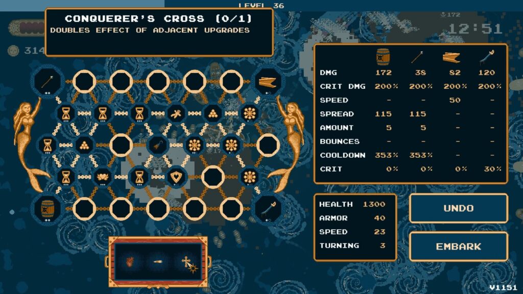 Image of Sea of Survivors upgrade grid