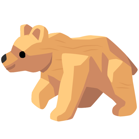Bear carved out of wood emoji