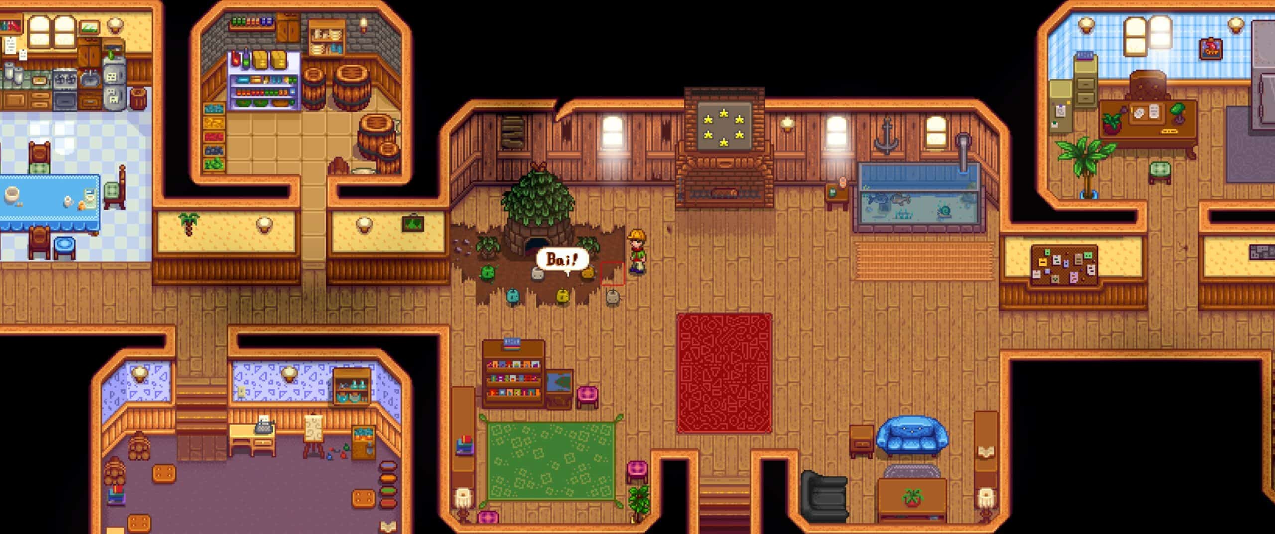 Image of Stardew Valley Community Center being completed.